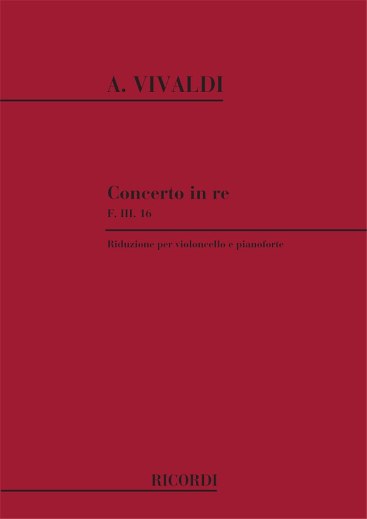Concerti Per Vc., Archi E B.C.: In Re Rv 403
